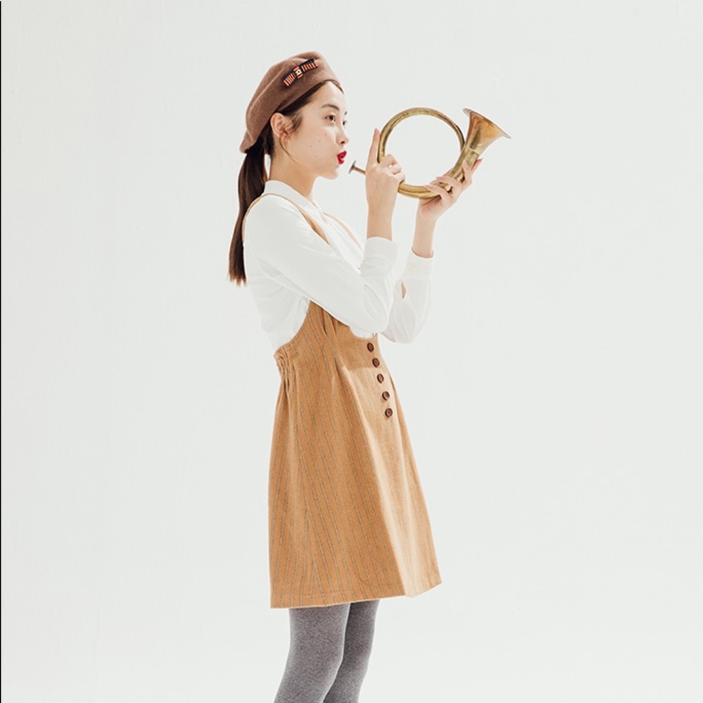 [SOLD] Miss Patina Perthshire Pinafore in camel